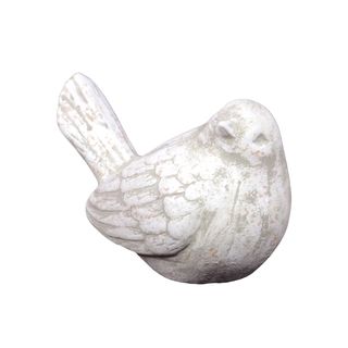 White Speckled Ceramic Bird Figure