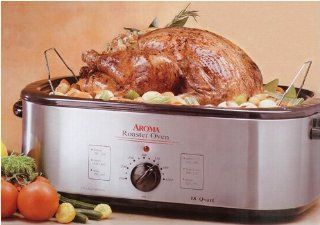Aroma 18 Quart Stainless Steel Roaster Oven ART 818MS Kitchen & Dining