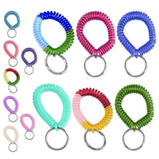 6pc Coil Stretch Wristband Keychain   Bright Pearlized Colors   Gym, Pool, ID Badege   Taiwan : Badge Holders : Office Products