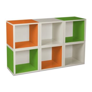 Way Basics Eco Friendly Modular Storage Cubes PS MC 6 Finish: Green, Orange, 