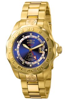 Invicta 5128  Watches,Mens Pro Diver GMT 18k Yellow Gold Plated, Casual Invicta Quartz Watches