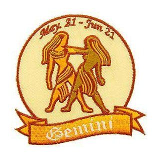 Astrology Zodiac Signs Embroidered Iron on Patch   Astrology Collection   Gemini The Twins Applique: Clothing
