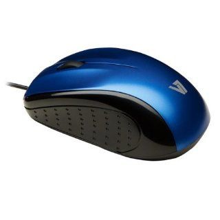 V7 (MV3010010 BLU 5NB) Blue Mid Size USB Optical LED Ambidextrous Mouse Computers & Accessories