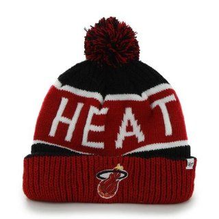 NBA Miami Heat '47 Brand Calgary Cuff Knit Hat with Pom, One Size, Black : Sports Fan Baseball Caps : Sports & Outdoors