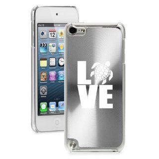 Apple iPod Touch 5th Generation Silver 5B1882 hard back case cover Love Sea Turtle: Cell Phones & Accessories