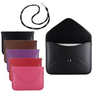 Skque® Envelope Style Black Leather Sleeve Case for Apple iPad 2,3/4 with retina display, Sony Xperia Tablet S, Google Nexus 10, Samsung Galaxy Note N8000 10 Inch Tablets, a free Lanyard gift: Computers & Accessories