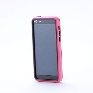Multi Colors Thin Bumper Frame Soft TPU Skin Cover Case For Apple iphone 5C New Rose/Black: Cell Phones & Accessories