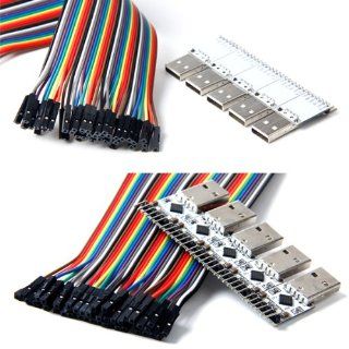 5pcs USB 2.0 to TTL UART 6PIN Module Serial Converter CP2102 STC PRGMR: Computers & Accessories