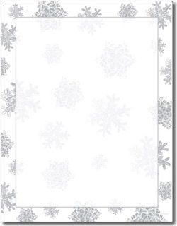 Icy Flakes Foil Letterhead   40 Sheets : Decorative Paper : Office Products