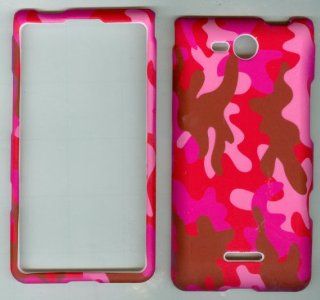 Pink Camo Faceplate Hard Case Protector for Lg Lucid 4g Vs840/optimus Exceed Vs840pp: Cell Phones & Accessories