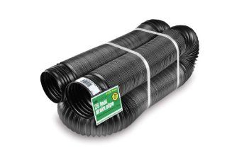 Flex Drain 51110 Flexible/Expandable Landscaping Drain Pipe, Solid, 4 Inch by 25 Feet : Gutter Drain Pipe : Patio, Lawn & Garden