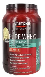 Champion Performance   Pure Whey Plus Protein Stack Vanilla Ice Cream   2 lbs.