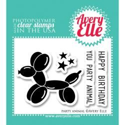 Avery Elle Clear Stamp Set 2 X3   Party Animal