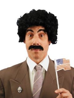 Borat Wig and Mustache Kit: Costume Wigs: Clothing