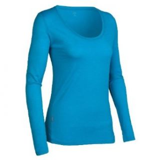 Icebreaker Women's Long Sleeve Tech Scoop Top, Medium, Black : Shirts : Sports & Outdoors