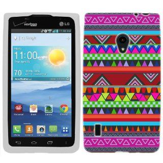 LG Lucid 2 VS870 Aztech Andes Tribal Pattern on Black Phone Case Cover: Cell Phones & Accessories