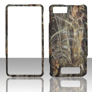 2D Camo Grass Motorola Droid X MB810, X2 MB870, Dantona X2 MB870, Verizon Case Cover Hard Phone Case Snap on Cover Rubberized Touch Faceplates: Cell Phones & Accessories