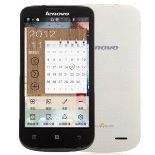 Lenovo A800 4.5 Inch Unlocked Android Dual SIM Smartphone   (854 x 480) 4GB ROM MTK6577 Dual Core IPS Screen GPS G Sensor Bluetooth  White (Rooted + Google Play): Cell Phones & Accessories