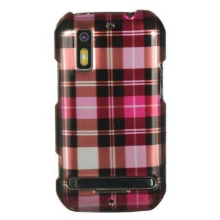 Plaid Hot Pink Protector Case for Motorola Photon 4G MB855: Cell Phones & Accessories
