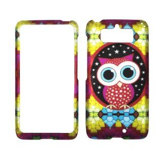 2D Colorful Owl Motorola Droid mini XT1030 Verizon Case Cover Hard Phone Case Snap on Cover Rubberized Touch Faceplates: Cell Phones & Accessories