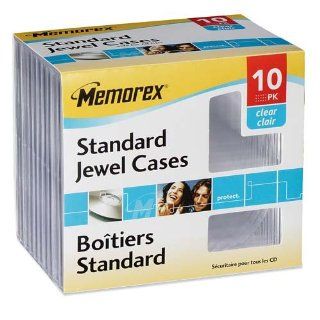 Memorex (01901) 10mm Single Clear Jewel Case 10 Pack: Electronics
