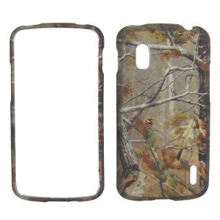 Camoflague Real Tree Lg Design Snap on Rubberized Hard Plastic Cell Phone Cover Protector Faceplate Skin Case Lg Google Nexus 4 E960 4g Mobile Phone (T mobile): Cell Phones & Accessories