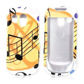 Musical Note Design on White Samsung R860 Plastic Case Cover [Anti Slip] Supports Premium High Definition Anti Scratch Screen Protector; Durable Fashion Snap on Hard Case; Coolest Ultra Slim Case Cover for R860 Supports Samsung Devices From Verizon, AT&
