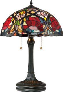 Quoizel TF879T Larissa 2 Light Tiffany Table Lamp    