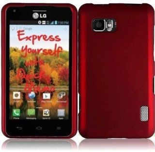 Rubberized Plastic Red Hard Cover Snap On Case For LG Mach LS860 (StopAndAccessorize): Cell Phones & Accessories