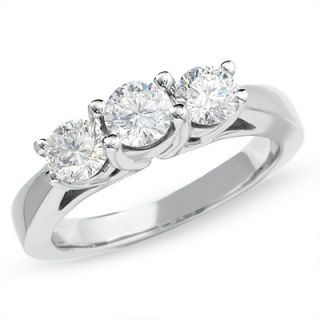 Celebration 102® 1 CT. T.W. Diamond Three Stone Ring in 18K White