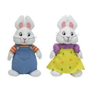 Max & Ruby Beanie Baby Bunnies, 6 Inch Size, by Ty Inc.: Toys & Games