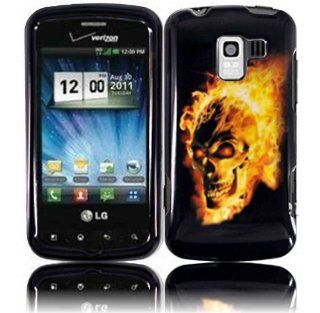 Fire Skull Cell Phone Snap on Cover Faceplate / Executive Protector Case: Cell Phones & Accessories