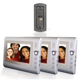 ANGEL 3 in 1 Video Intercom with Three Color 7" Monitors and Night Vision Outdoor Camera : Home Security Systems : Camera & Photo