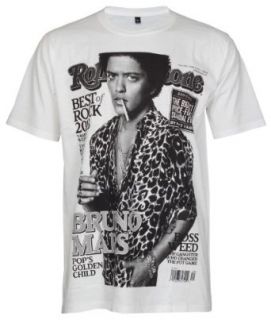 GlobalWish Bruno Mars T Shirt Pop Reggae Soul New White Tee: Clothing