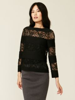 Embroidered Lace Sweater by Les Copains