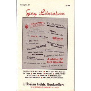 Elysian Fields Booksellers, Catalog No. 21, "Gay Literature": George Fisher, Ed Drucker: Books