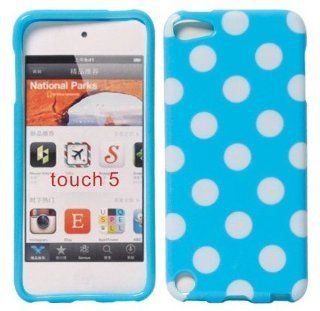 HJX Blue Wave Point Dot Soft Back Case Cover Skin for Apple iPod Touch 5 5th Generation + Gift 1pcs Insect Mosquito Repellent Wrist Bands bracelet: Cell Phones & Accessories
