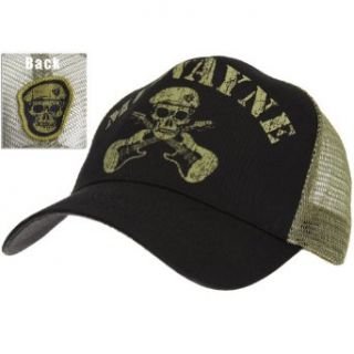 Mudvayne   Mens Mudvayne   Skull And Guitars Logo Trucker Cap Black: Clothing