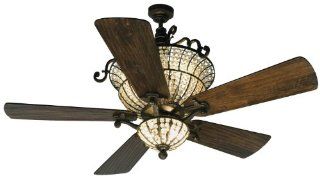Craftmade K10659 Cortana Indoor Ceiling Fan with Five 54" Premier Hand Scraped Walnut Blades and, Peruvian    