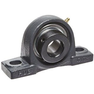 Hub City PB221URX1 1/4 Pillow Block Mounted Bearing, Normal Duty, High Shaft Height, Relube, Eccentric Locking Collar, Narrow Inner Race, Cast Iron Housing, 1 1/4" Bore, 2.14" Length Through Bore, 1.875" Base To Height: Industrial & Scie
