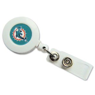 Miami Dolphins Retractable Badge Reel Id Ticket Clip Miami Dolphins Retractable Badge Reel Id Ticke : Sports Fan Watches : Sports & Outdoors