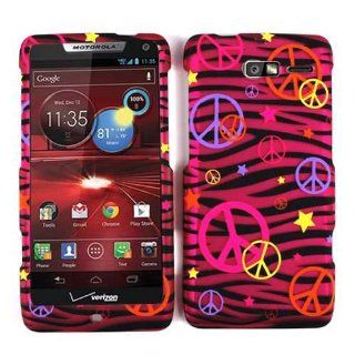 Motorola Droid RAZR M XT907 Peace Pink Zebra Case Cover Skin New Hard Snap On: Cell Phones & Accessories