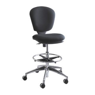 Safco Products Height Adjustable Drafting Chair with Swivel 3442 Fabric: Black