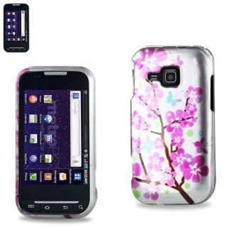 Reiko 2DPC SAMR910 131 Premium Grade Durable Protective Snap On Case for Samsung Galaxy Indulge R910   1 Pack   Retail Packaging   White/Lavender: Cell Phones & Accessories