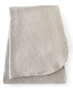 Queen Gray Matelasse Coverlet, 96 x 98   Eastern Accents
