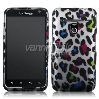 VMG For LG Revolution VS910 Cell Phone Graphic Image Design Faceplate Hard Case Cover   Colorful Rainbow Leopard Animal Print Cell Phones & Accessories