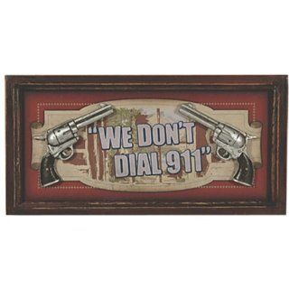 Rivers Edge Products We Don't Dial 911 3D Pub Sign : Hunting Signs : Sports & Outdoors
