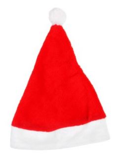 Plush Red Santa Hat Christmas Holiday Celebration Accessory Cap, 4x Pack Lot Cap Santa Claus Clothing