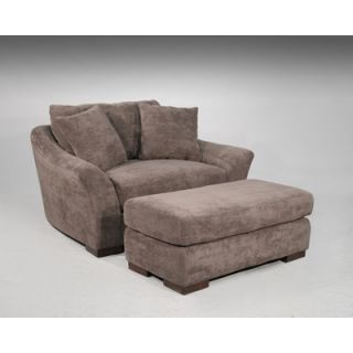 Wildon Home ® Dominic Cachet/Java Chair and Ottoman D3686 01/CACJAV