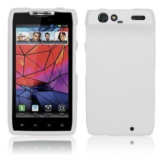 Motorola Droid RAZR 4G XT912   White Hard Plastic Case Cover [AccessoryOne Brand]: Cell Phones & Accessories